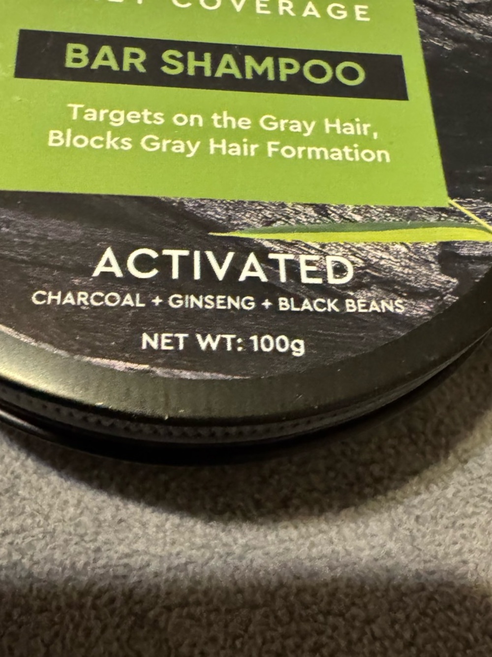 NEW Black Soap Grey Coverage Bar Shampoo - Activated - Picture 2 of 6